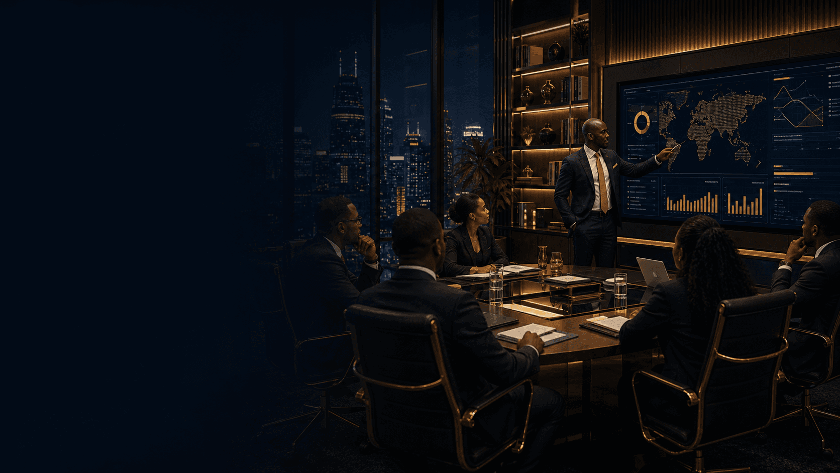 Executives working through transformation plans